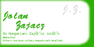 jolan zajacz business card